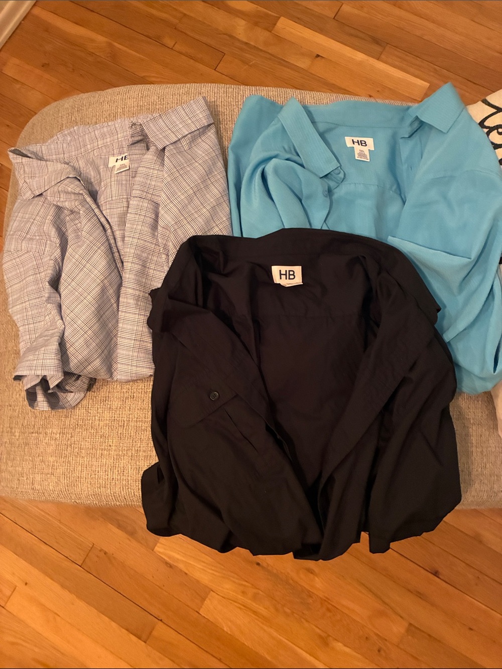 3 Men's Button-Down Shirt - Black, Light Blue, and Sky Plaid Options